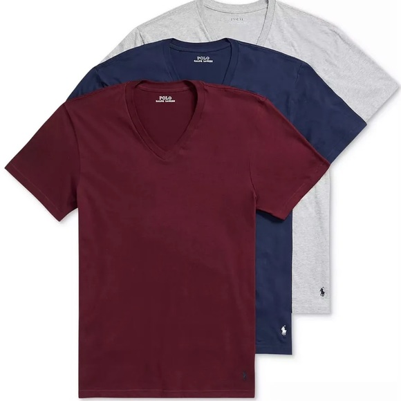 Ralph Lauren Polo, Men’s Classic Fit, V Neck Shirt, 3 Pack - Picture 6 of 6